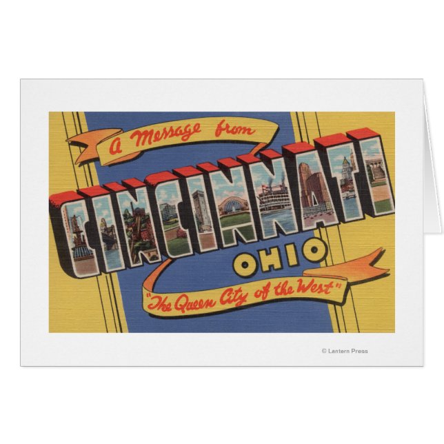 Cincinnati, Ohio - Große Buchstabenszenen (Vorderseite (Horizontal))