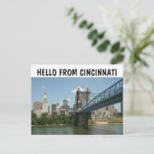CINCINNATI OHIO HELLO POSTCARDS POSTKARTE (Stehend Vorderseite)