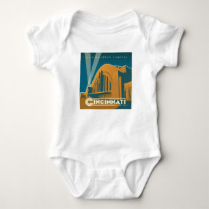 Cincinnati, Ohio Historischer Gewerkschaft Baby Strampler