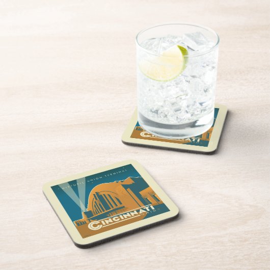 Cincinnati, Ohio | Historischer Gewerkschaft Getränkeuntersetzer (Rechte Seite)