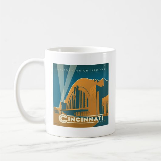 Cincinnati, Ohio | Historischer Gewerkschaft Kaffeetasse (Links)