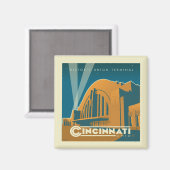 Cincinnati, Ohio | Historischer Gewerkschaft Magnet (Vorderseite/Rückseite)