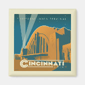 Cincinnati, Ohio | Historischer Gewerkschaft Magnet (Vorne)