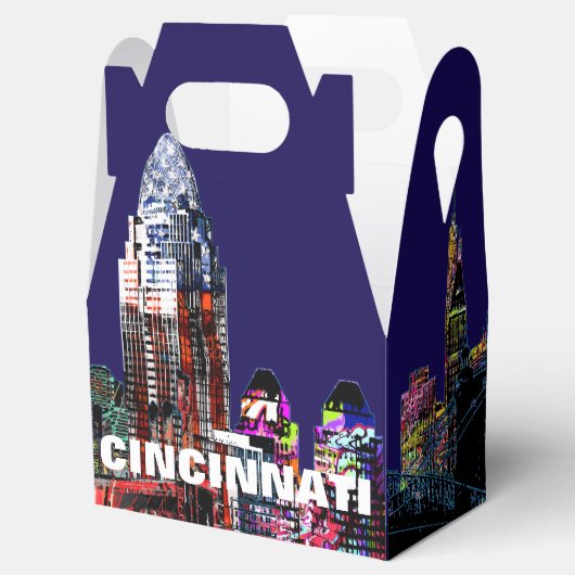Cincinnati, Ohio in Graffiti Geschenkschachtel (Geöffnet)