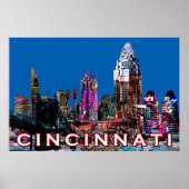 Cincinnati, Ohio in Graffiti Poster (Vorne)
