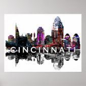 Cincinnati, Ohio in Graffiti Poster (Vorne)