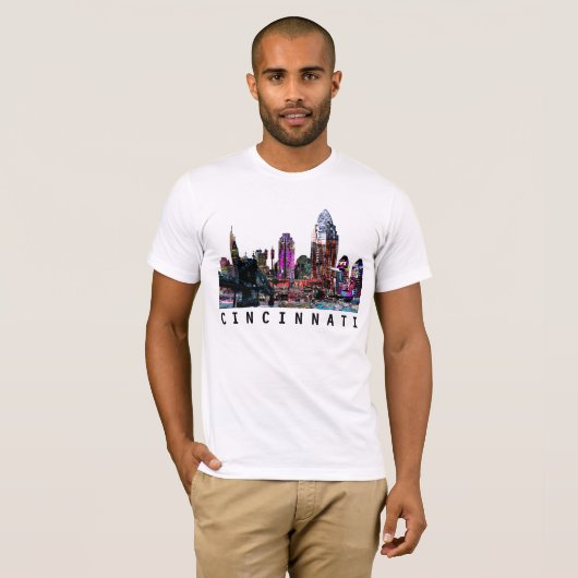 Cincinnati, Ohio in Graffiti T-Shirt (Vorne ganz)