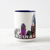 Cincinnati, Ohio in Graffiti Zweifarbige Tasse (Mittel)
