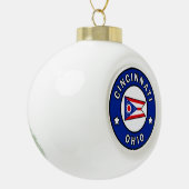 Cincinnati Ohio Keramik Kugel-Ornament (Links)