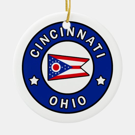 Cincinnati Ohio Keramik Ornament (Vorne)