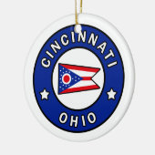 Cincinnati Ohio Keramik Ornament (Links)