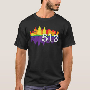 Cincinnati Ohio LGBT Gay Pride 513 Regenbogenmännc T-Shirt