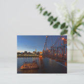 CINCINNATI OHIO NIGHT FLUSS FLUSSBOOT POSTCARDS POSTKARTE (Stehend Vorderseite)
