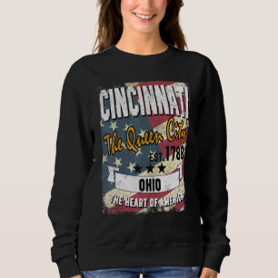 Cincinnati Ohio Oh erschütterter amerikanischer St Sweatshirt