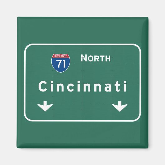 Cincinnati Ohio oh Interstate Autobahn Freeway: Magnet (Vorne)