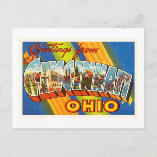 Cincinnati Ohio OH Old Vintage Travel Souvenir Postkarte (Vorderseite)