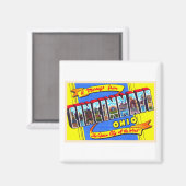 Cincinnati Ohio OH Vintager Großbuchstabe Postkart Magnet (Vorderseite/Rückseite)