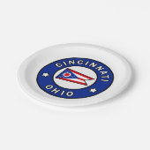 Cincinnati Ohio Pappteller (Schrägansicht)