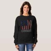 Cincinnati Ohio Patriots Memorial Day Usa Flag Cin Sweatshirt (Vorne ganz)