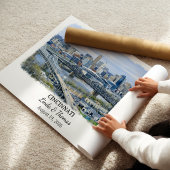 Cincinnati Ohio Poster, Aquarell, Maßgeschneidert Poster