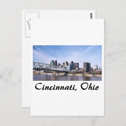 Cincinnati Ohio Postkarte (Vorne/Hinten)