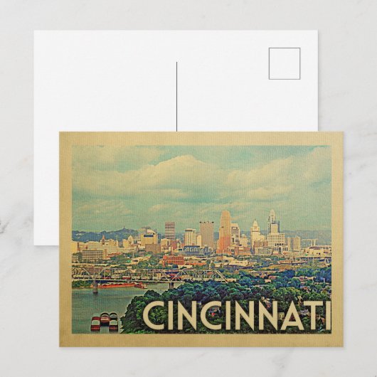 Cincinnati Ohio Postkarte (Vorne/Hinten)