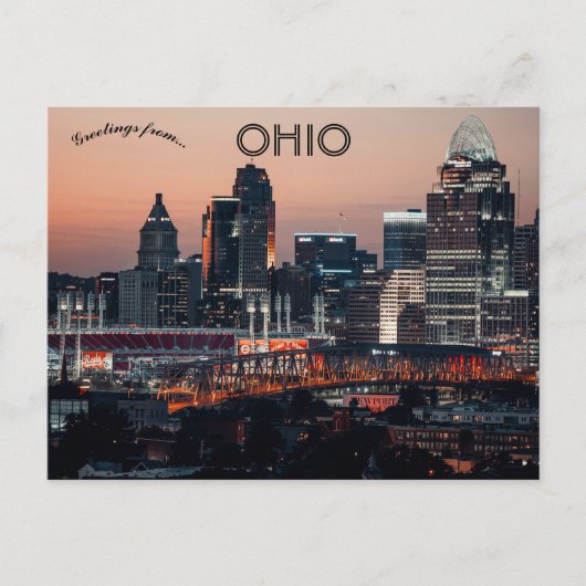 Cincinnati Ohio Postkarte (Vorderseite)