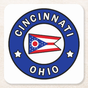 Cincinnati Ohio Rechteckiger Pappuntersetzer