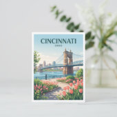 Cincinnati Ohio Reise Postkarte (Stehend Vorderseite)