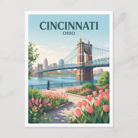 Cincinnati Ohio Reise Postkarte (Vorderseite)