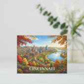 Cincinnati Ohio Reise Postkarte (Stehend Vorderseite)