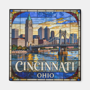 Cincinnati Ohio River Stadtansicht 🌉 Magnet