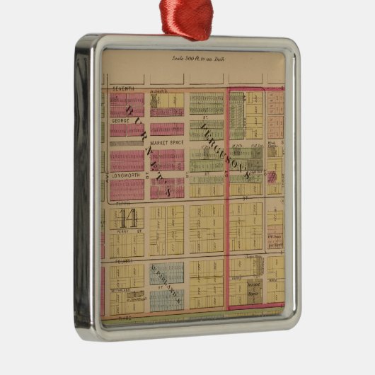 Cincinnati, Ohio Silbernes Ornament (Rechts)