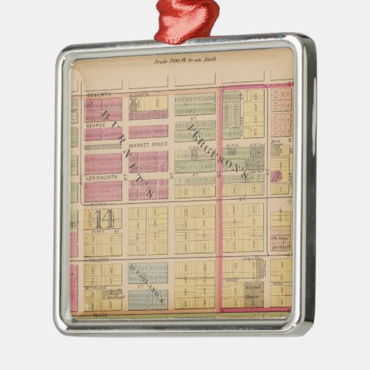 Cincinnati, Ohio Silbernes Ornament (Links)