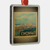 Cincinnati Ohio Silbernes Ornament (Rechts)