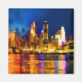 Cincinnati Ohio Skyline bei Nacht Magnet (Vorne)
