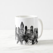 Cincinnati Ohio Skyline BW Kaffeetasse (VorderseiteRechts)