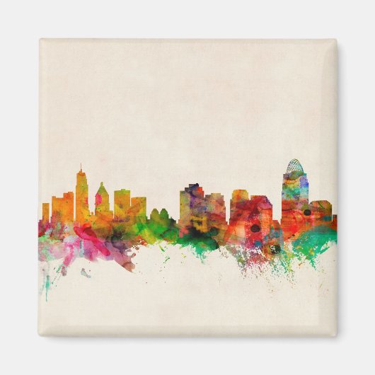 Cincinnati Ohio Skyline Cityscape Magnet (Vorne)