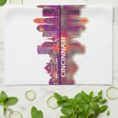 Cincinnati Ohio Skyline Geschirrtuch (Gefaltet)