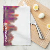 Cincinnati Ohio Skyline Geschirrtuch (Viertel Falte)