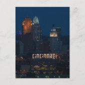 CINCINNATI. OHIO SKYLINE LIGHT SIGNAD Postkarten (Vorderseite)