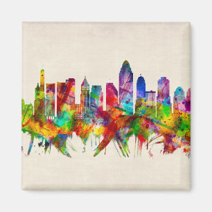 Cincinnati Ohio Skyline Magnet