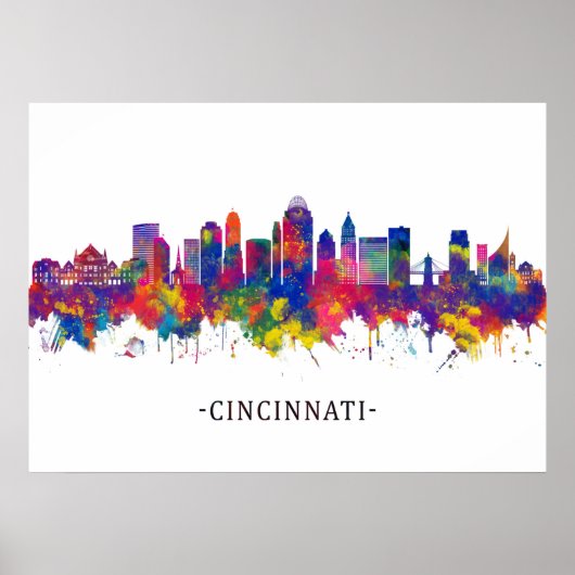 Cincinnati Ohio Skyline Poster (Vorne)
