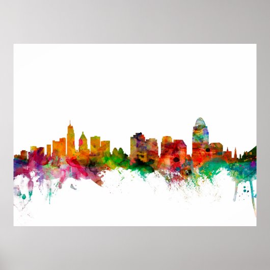 Cincinnati Ohio Skyline Poster (Vorne)