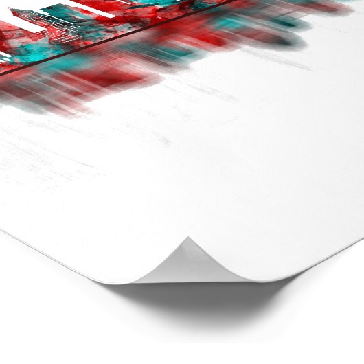 Cincinnati Ohio Skyline Poster (Ecke)