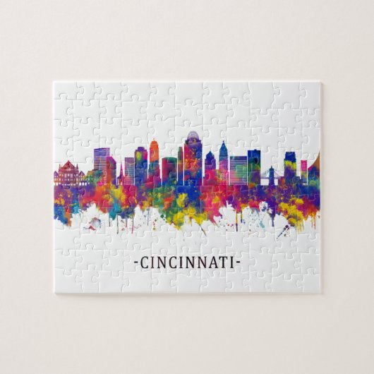 Cincinnati Ohio Skyline Puzzle (Horizontal)