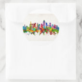 Cincinnati Ohio Skyline Runder Aufkleber (Tasche)