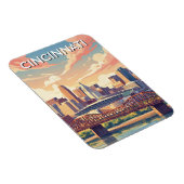 Cincinnati Ohio Skyline Travel Magnet (Rechte Seite)