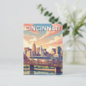 Cincinnati Ohio Stadtbild Reise Postkarte (Stehend Vorderseite)