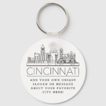 Cincinnati, Ohio Stylized Skyline | Benutzerdefini